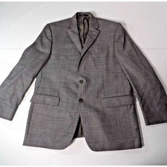 Lauren Ralph Lauren 42R Wool Blazer Grey Mens Career Sport Coat Suit Jacket - Picture 1 of 16
